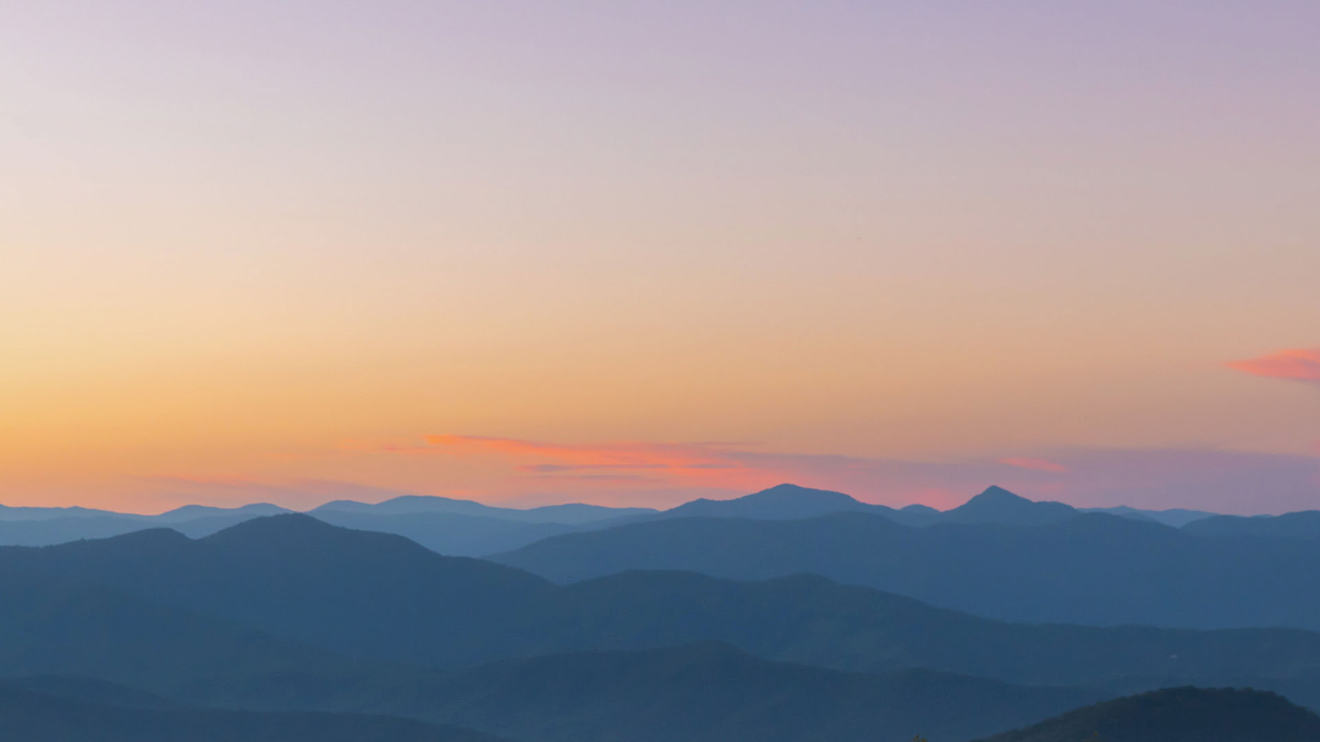 sunset in the Blueridge Mountains