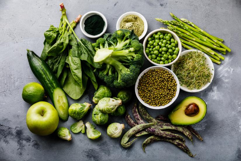 A selection of summer vegetables appropriate for a kapha diet.