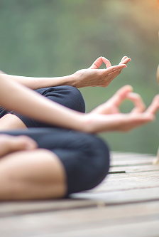 two people meditating at SoHum Mountain Healing Resort